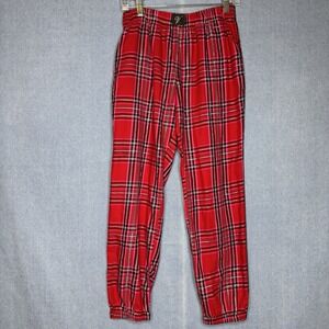 Victoria's Secret Women's Small Lounge Pajama Fleece Sleep Plaid Jogger Pants